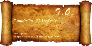 Tamás Olivér névjegykártya